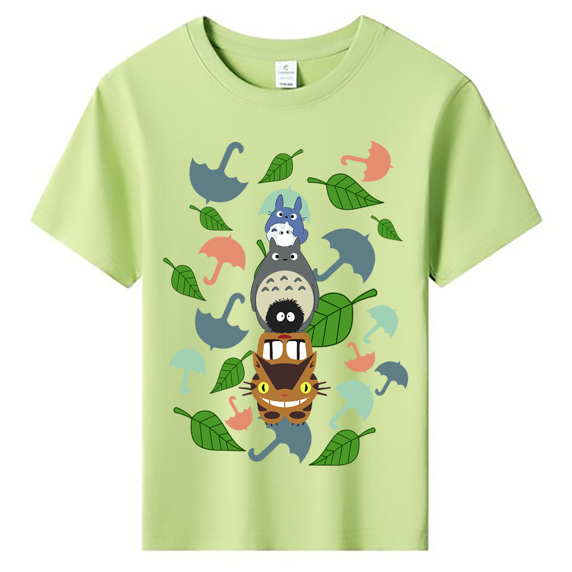 （画像用） となりのトトロ 草壁メイ 草壁サツキ My Neighbor Totoro Satsuki Kusakabe Mei Kusakabe 綿100％キッズTシャツ（フロントプリント）